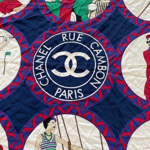 Vintage Chanel silk scarf bergdorf goodman